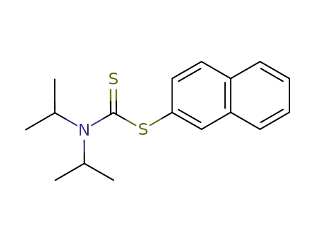 Molecular Structure of 82884-32-0 (Diisopropyl-dithiocarbamic acid naphthalen-2-yl ester)