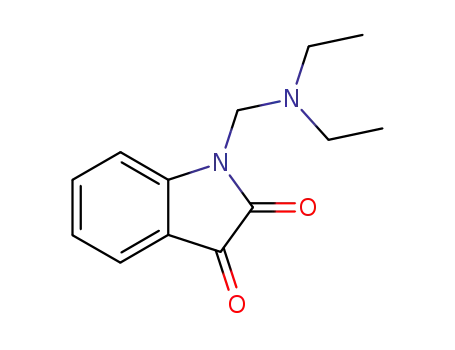 Molecular Structure of 13129-68-5 (1H-Indole-2,3-dione, 1-(diethylamino)methyl-)