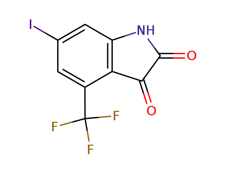 Molecular Structure of 259667-71-5 (6-IODO-4-TRIFLUOROMETHYL-ISATIN)