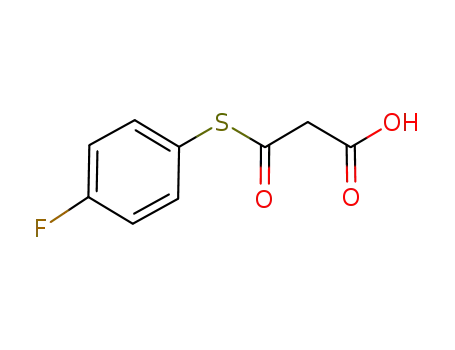 Molecular Structure of 957770-83-1 (3-((4-fluorophenyl)thio)-3-oxopropanoic acid)
