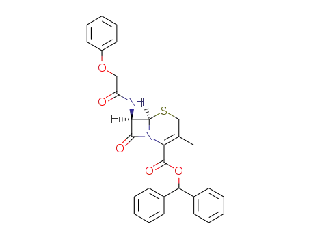 benzhydryl (6R,7R)-3-methyl-8-oxo-7-[(2-phenoxyacetyl)amino]-5-thia-1-azabicyclo[4.2.0]oct-2-ene-2-carboxylate