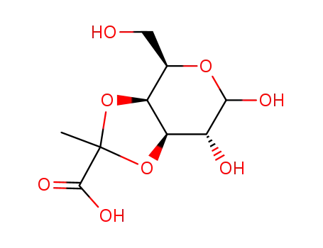 Molecular Structure of 82556-10-3 (3,4-pyruvylated galactose)