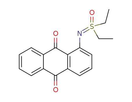 Molecular Structure of 1192656-58-8 (N-(9,10-dioxo-9,10-dihydroanthracen-1-yl)-S,S-diethylsulfoximide)