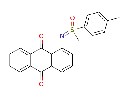 Molecular Structure of 1192657-22-9 (N-(9,10-dioxo-9,10-dihydroanthracen-1-yl)-S-methyl-S-(4-methylphenyl)sulfoximide)