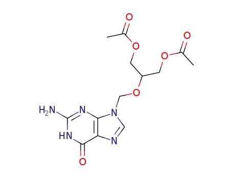 Molecular Structure of 86357-19-9 (9-(1,3-diacetoxy-2-propoxymethyl)guanine)