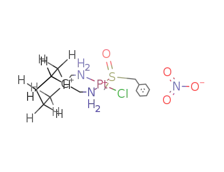 Molecular Structure of 124442-45-1 ({PtCl(methyl benzyl sulfoxide)(1,1-bis(aminomethyl)cyclohexane)}NO<sub>3</sub>)