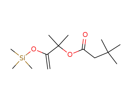 Molecular Structure of 93827-98-6 (Butanoic acid, 3,3-dimethyl-,
1,1-dimethyl-2-[(trimethylsilyl)oxy]-2-propenyl ester)