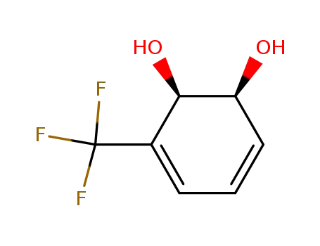 Molecular Structure of 131101-28-5 (cis-1,2-dihydroxy-3-trifluoromethyl-cyclohexa-3,5-diene)