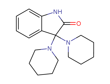 2H-Indol-2-one, 1,3-dihydro-3,3-di-1-piperidinyl-