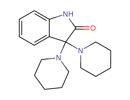 Molecular Structure of 5149-74-6 (3,3-di(piperidin-1-yl)-1,3-dihydro-2H-indol-2-one)