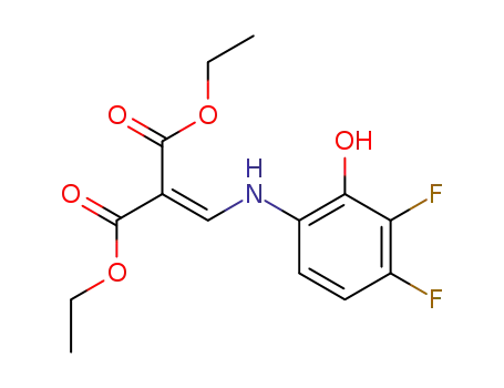 Molecular Structure of 85741-74-8 (diethyl 2-(((3,4-difluoro-2-hydroxyphenyl)amino)methylene)malonate)
