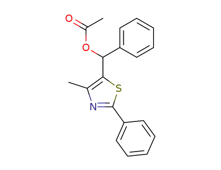 Molecular Structure of 157842-39-2 (α-(2-phenyl-4-methylthiazol-5-yl)-α-phenylmethyl acetate)