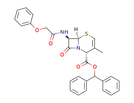 diphenylmethyl (6R,7S)-7-(phenoxyacetamido)-3-methylceph-2-em-4-carboxylate