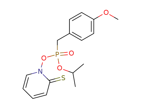 Molecular Structure of 117309-25-8 ((4-Methoxy-benzyl)-phosphonic acid isopropyl ester 2-thioxo-2H-pyridin-1-yl ester)