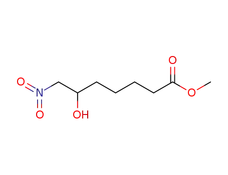 Molecular Structure of 61379-23-5 (Heptanoic acid, 6-hydroxy-7-nitro-, methyl ester)