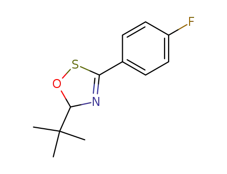 5-(tert-butyl)-3-((p-fluoro)phenyl)-5H-1,2,4-oxathiazole