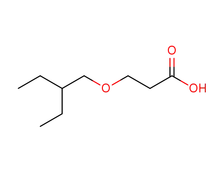 Molecular Structure of 10213-74-8 (3-(2-ethylbutoxy)propionic acid)