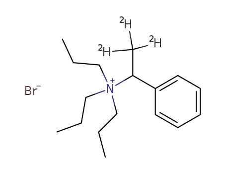 Molecular Structure of 124188-52-9 (1-phenylethyltripropylammonium-2,2,2-d3 bromide)