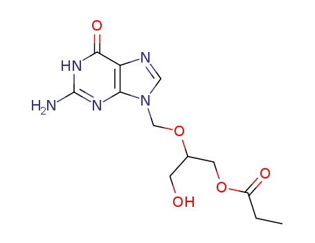 2-((2-amino-6-oxo-1,6-dihydro-9H-purin-9-yl)methoxy)-3-hydroxypropyl propionate