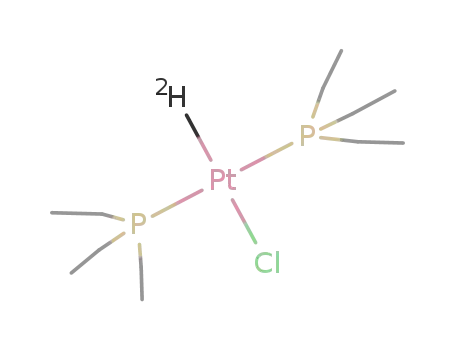 trans-(P(C<sub>2</sub>H<sub>5</sub>)3)2Pt<sup>(2)</sup>HCl