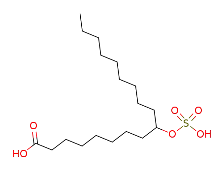 Molecular Structure of 102-72-7 (9-(sulphooxy)octadecanoic acid)