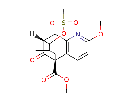 Molecular Structure of 185741-42-8 ((1S,9R)-10-Methanesulfonyloxy-5-methoxy-11-methyl-13-oxo-6-aza-tricyclo[7.3.1.0<sup>2,7</sup>]trideca-2<sup>(7)</sup>,3,5-triene-1-carboxylic acid methyl ester)