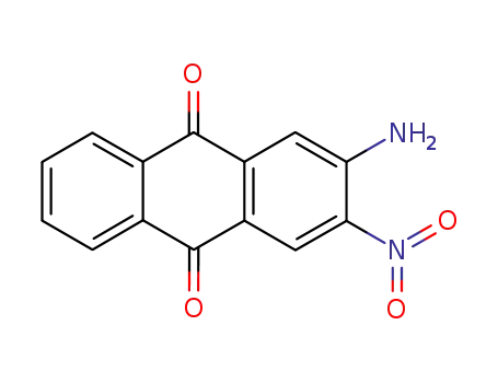 Molecular Structure of 56250-81-8 (2-Amino-3-nitro-9,10-anthracenedione)