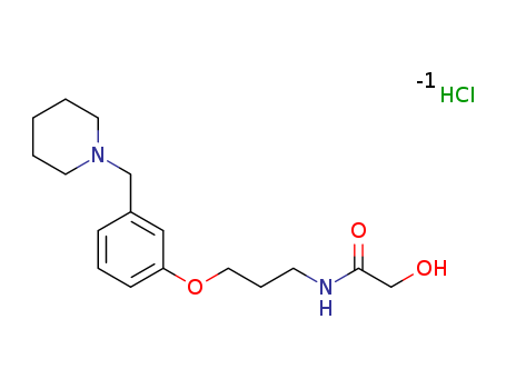 2-hydroxy-N-(3-(3-(piperidin-1-ylmethyl)phenoxy)propyl)acetamide hydrochloride