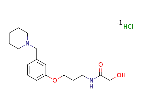 Molecular Structure of 97900-88-4 (2-hydroxy-N-[3-[3-(1-piperidylmethyl)phenoxy]propyl]acetamide)