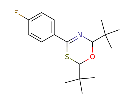 Molecular Structure of 756841-25-5 (2,6-di(tert-butyl)-4-((p-fluoro)phenyl)-6H-1,3,5-oxathiazine)