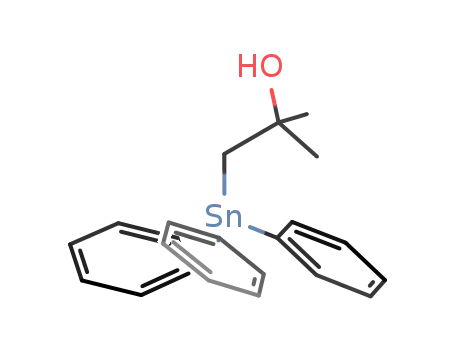 Molecular Structure of 23604-58-2 ((C<sub>6</sub>H<sub>5</sub>)3SnCH<sub>2</sub>C(CH<sub>3</sub>)2OH)