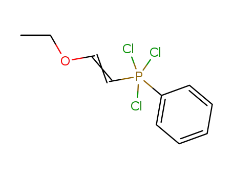 Molecular Structure of 90876-60-1 (trichloro(2-ethoxyvinyl)phenylphosphorane)