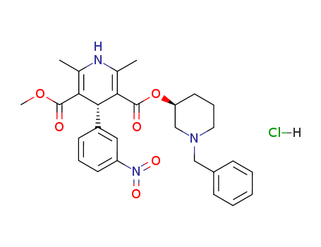 3,5-PYRIDINEDICARBOXYLIC ACID 1,4-DIHYDRO-2,6-DIMETHYL-4-(3-NITROPHENYL)-,METHYL (3R)-1-BENZYL-PIPERIDIN-3-YL ESTER HCL,(4R)-