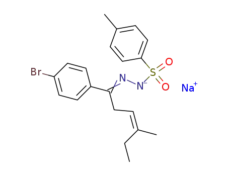 Molecular Structure of 100189-03-5 (sodium salt of (Z)-(p-bromophenyl)-4-methyl-3-hexen-1-one N-tosylhydrazone)