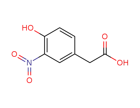 Molecular Structure of 10463-20-4 (4-HYDROXY-3-NITROPHENYLACETIC ACID)