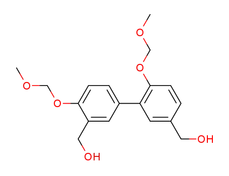 Molecular Structure of 711012-13-4 ((3'-hydroxymethyl-6,4'-bis-methoxymethoxy-biphenyl-3-yl)-methanol)