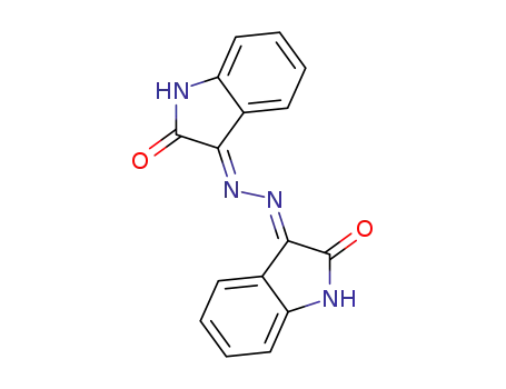 Molecular Structure of 21540-02-3 (1H-Indole-2,3-dione,
3-[(1,2-dihydro-2-oxo-3H-indol-3-ylidene)hydrazone])