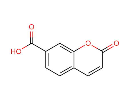 Molecular Structure of 17397-70-5 (Coumarin-7-carboxylic acid)