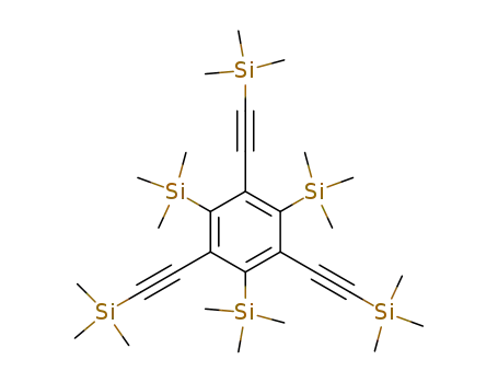 Molecular Structure of 18823-04-6 (1,3,5-tris((trimethylsilyl)ethynyl)-2,4,6-tris(trimethylsilyl)benzene)