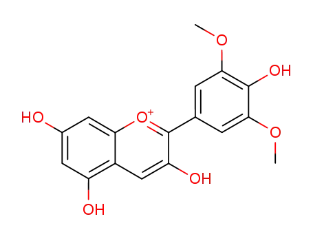3,4′,5,7-テトラヒドロキシ-3′,5′-ジメトキシフラビリウム