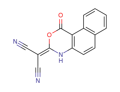 Molecular Structure of 79894-40-9 (3-dicyanomethylene-3,4-dihydro-1H-naphth<2,1-d><1,3>oxazin-1-one)