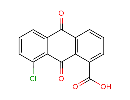 Molecular Structure of 38366-33-5 (8-chloro-9,10-dioxo-9,10-dihydroanthracene-1-carboxylic acid)