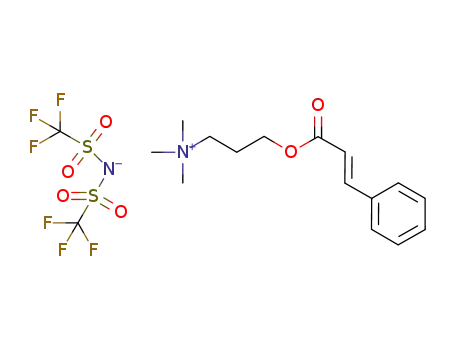 Molecular Structure of 827027-68-9 ({3-(3-phenylprop-2-enoyloxy)propyl}trimethylammonium bistrifluoromethanesulfonimidate)
