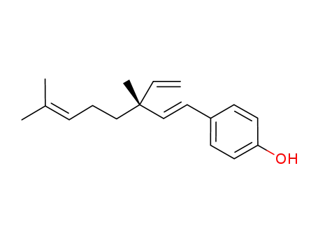 Molecular Structure of 1020108-62-6 (4-[(1E,3R)-3-ethenyl-3,7-dimethylocta-1,6-dienyl]phenol)