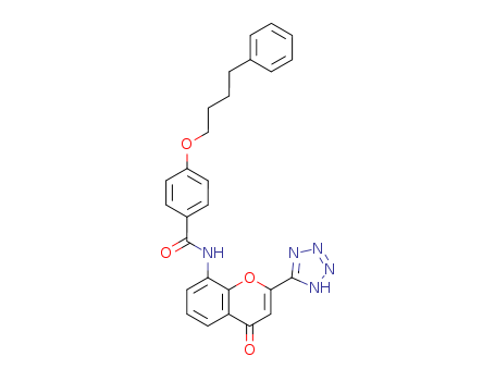 4-Oxo-8-(4-(4-phenylbutoxy)benzoylamino)-2-(tetrazol-5-yl)-4H-1-benzopyran