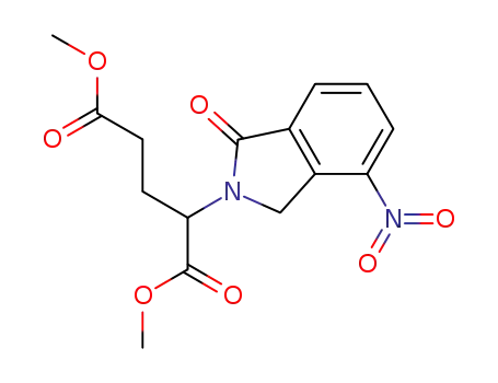 Molecular Structure of 827026-43-7 (2-(4-nitro-1-oxo-1,3-dihydroisoindol-2-yl)glutaric acid dimethyl ester)