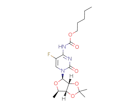 Molecular Structure of 934385-83-8 (5'-deoxy-2',3'-O-isopropylidene-N-[(pentyloxy)carbonyl]-5-fluorocytidine)