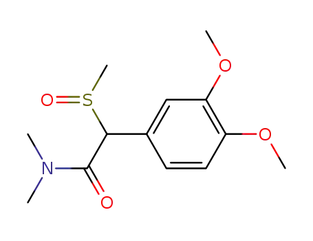 Molecular Structure of 127901-45-5 (2-(3,4-Dimethoxy-phenyl)-2-methanesulfinyl-N,N-dimethyl-acetamide)