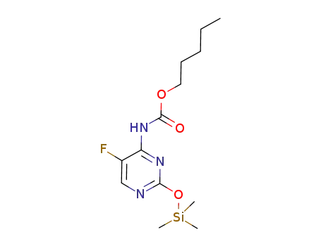 Molecular Structure of 1071455-34-9 (pentyl (5-fluoro-2-((trimethylsilyl)oxy)pyrimidin-4-yl)carbamate)