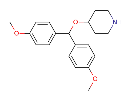 Molecular Structure of 125603-04-5 (4-[bis(4-methoxyphenyl)methoxy]piperidine)